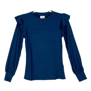 LuLaRoe Brielle Ruffle Long Sleeve Top XL NWT